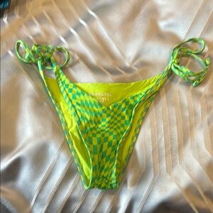 Checkered Green Bikini Bottom